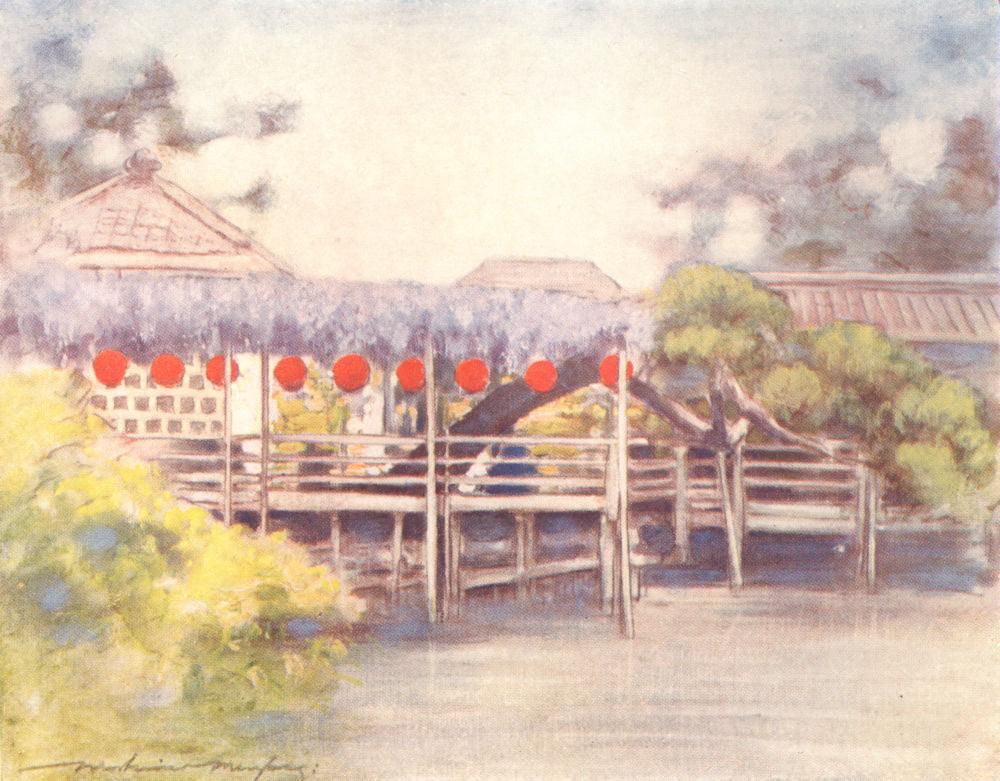 JAPAN. Gdns. A Sunny garden 1904 old antique vintage print picture